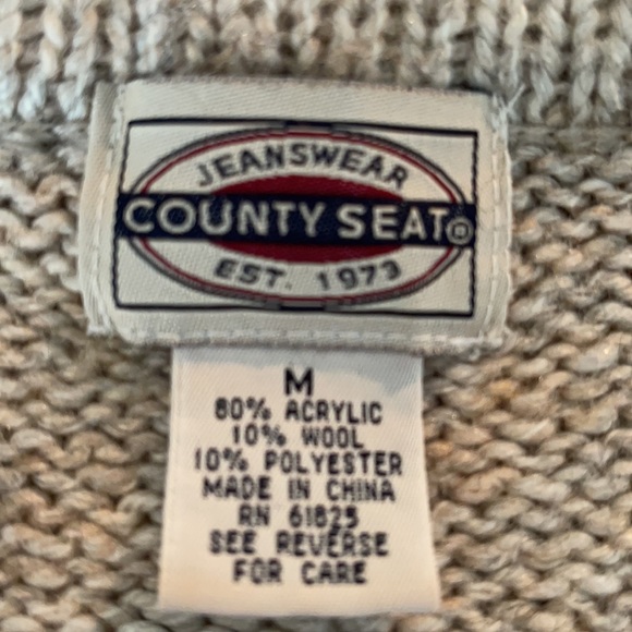 L👀K > VINTAGE “County Seat”< Cropped Sweater🔥 - Picture 10 of 11